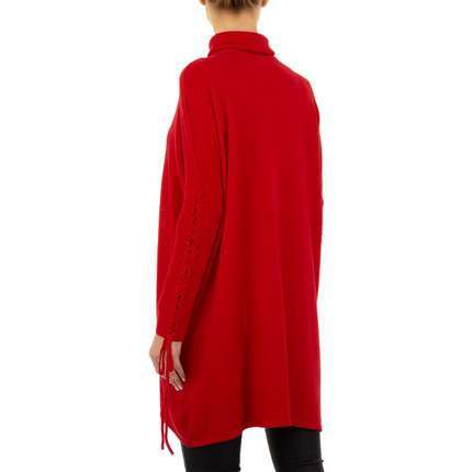 ROBE PULL COL ROULE ROUGE 3