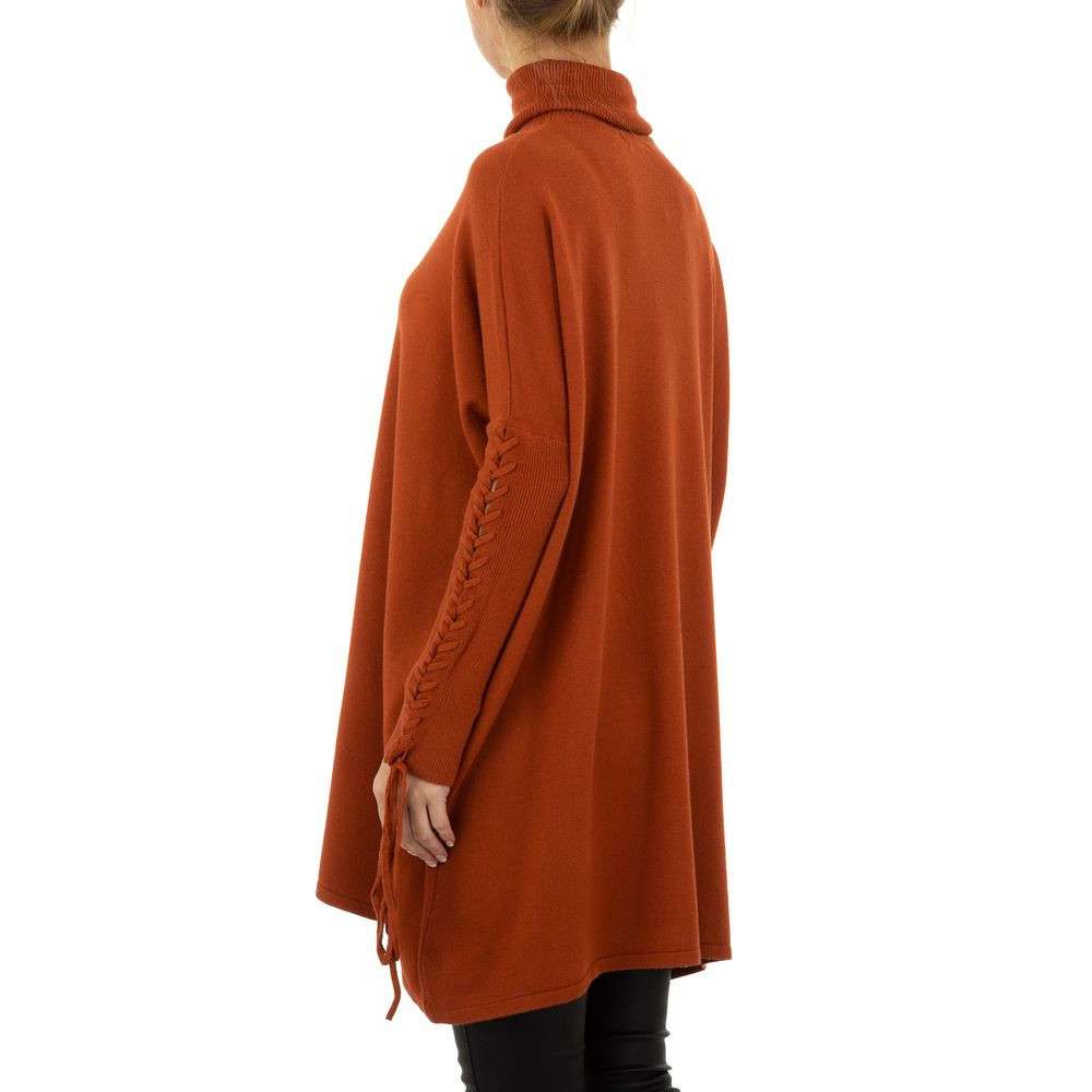 Pull col roulé oversize  marron 3