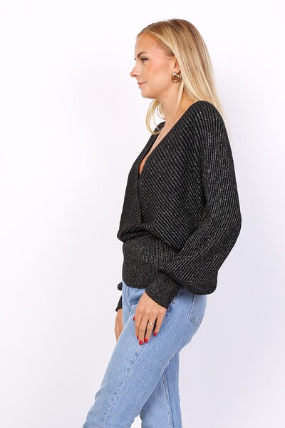 PULL MANCHE DOLMAN NOIR 1