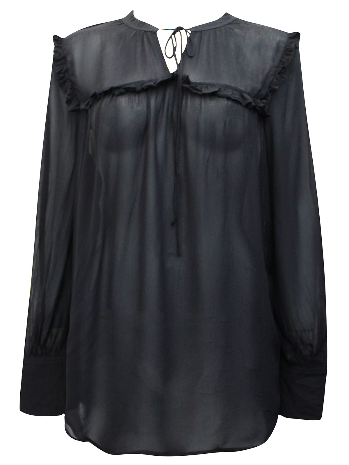 Blouse transparente noir