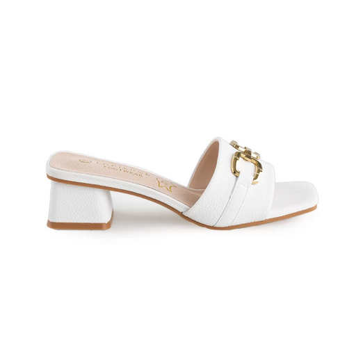 Mules en cuir blanche 4