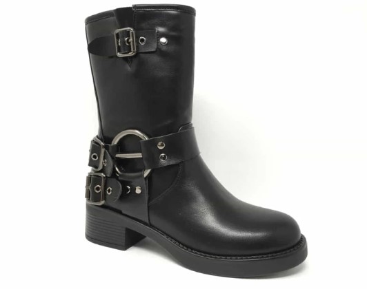 bottines style motard