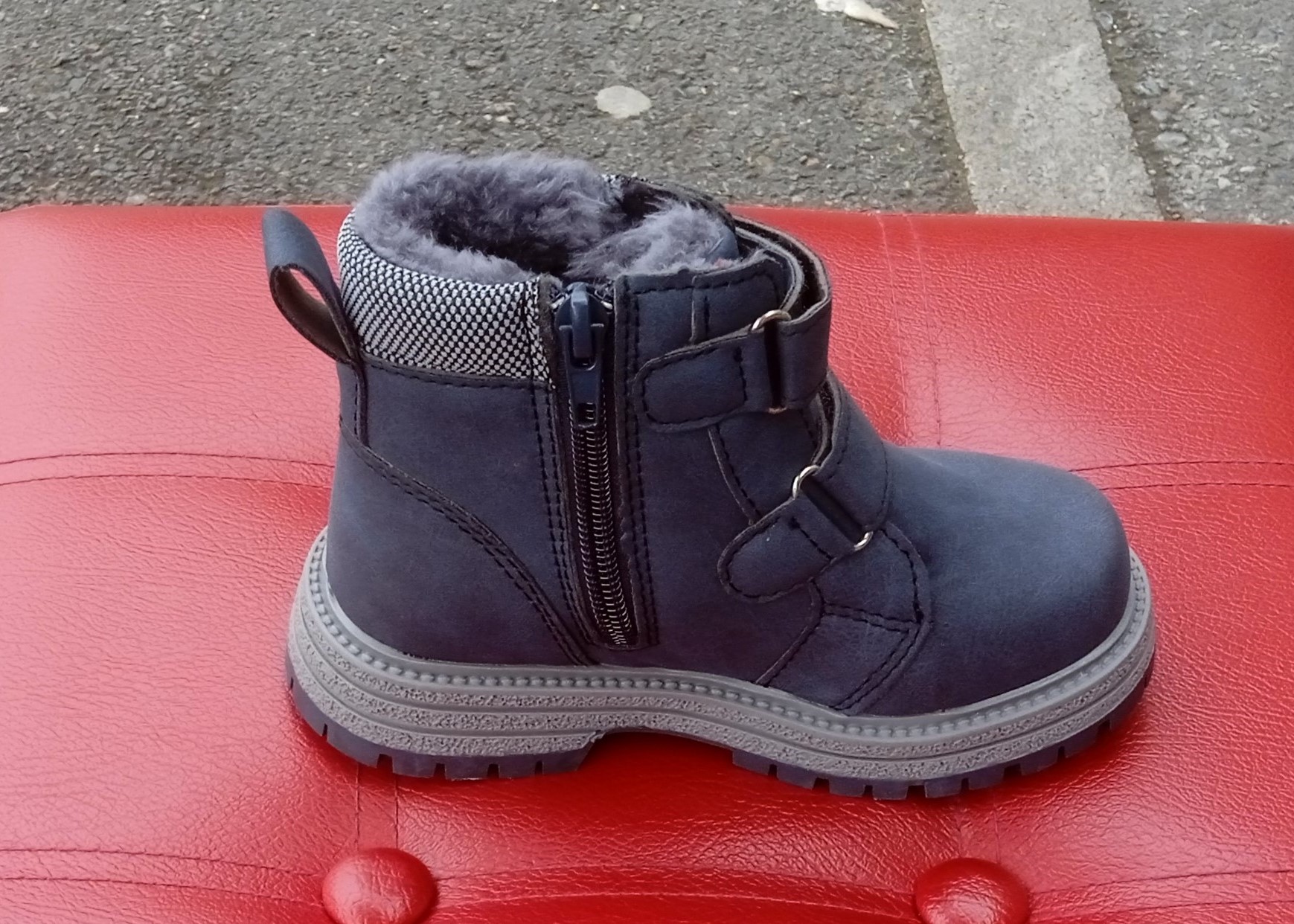 Bottines fourées bleu avec sracth et zip.jpg 2