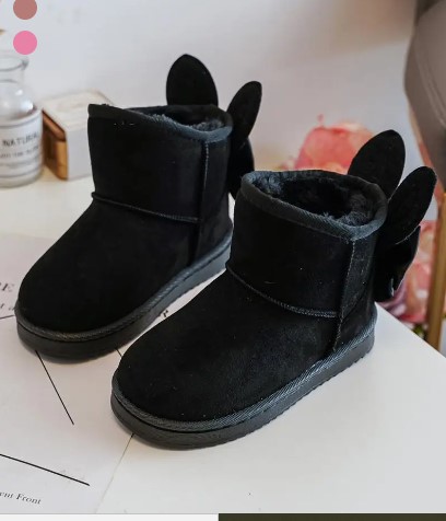 Bottines fourrées avec motif lapin