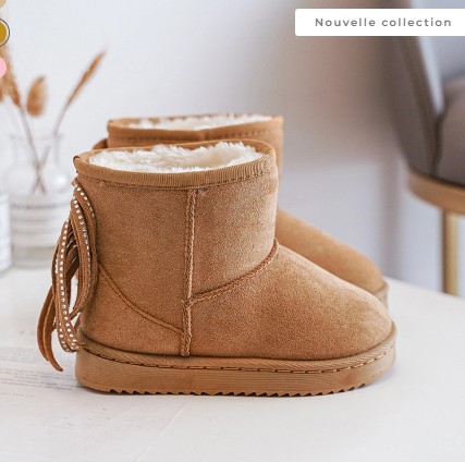 Bottines fourrées camel