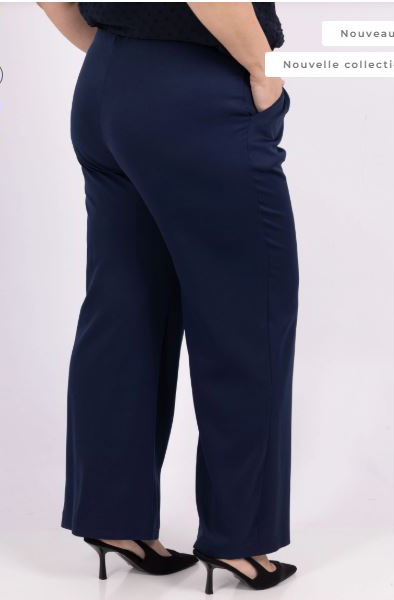 pANTALON TAILLEUR GRANDE TAILLE BLEU MARINE 2