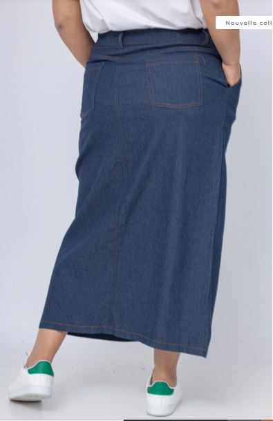 Jupe en jean avec fente grande taille 3