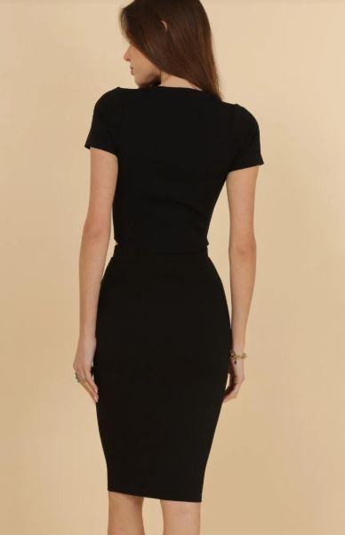 Jupe midi noir 3
