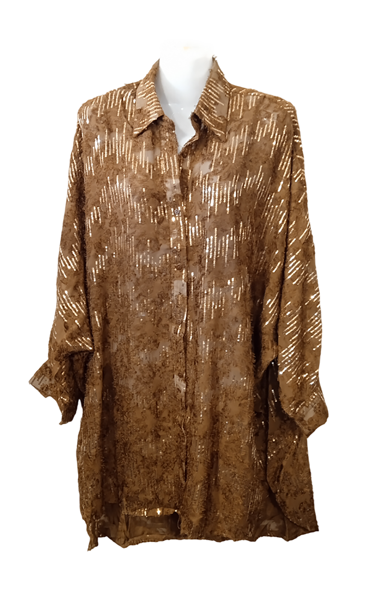 Chemise marrobn avec strass grande taille  GOOD