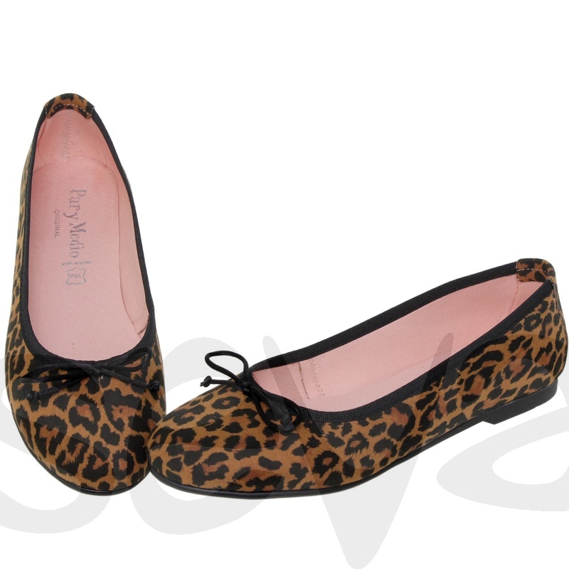 BALLERINE EN CUIR IMPRIME ANIMAL