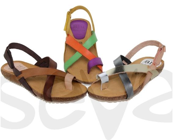 Sandales en cuir semelles ergonomique blue 3