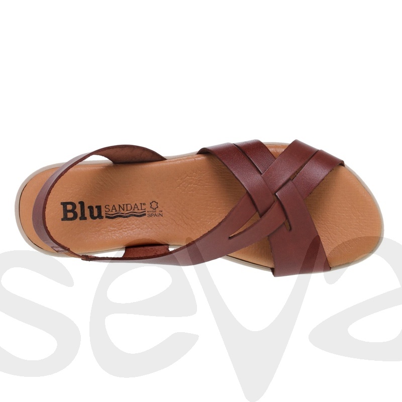 Sandales femme en cuir marron 2