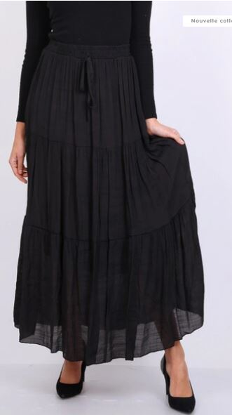JUPELONGUE NOIR GRANDE TAILLE