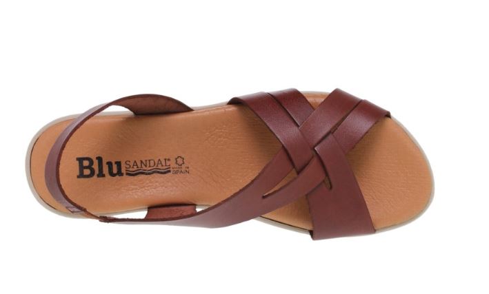 Sandales femme en cuir marron 8