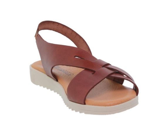 Sandales femme en cuir marron 7