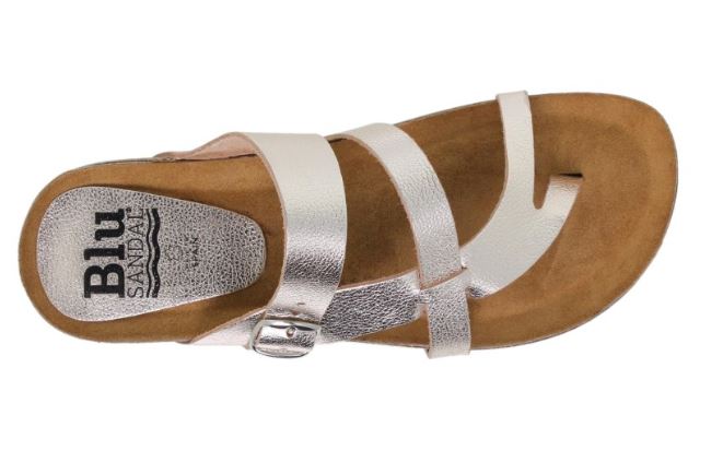 Tong dorée en cuir 4