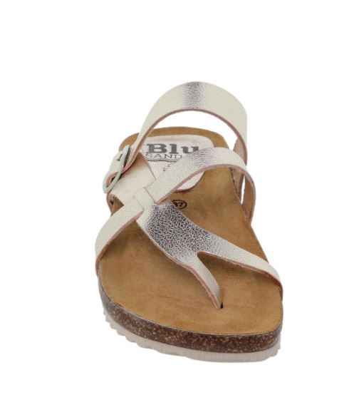 Tong dorée en cuir 6