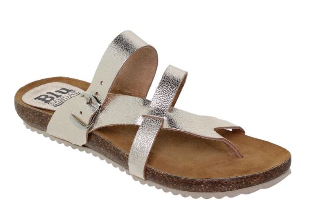 Tong dorée en cuir 2