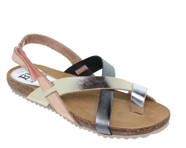 Sandales en cuir semelles  ergonomique blue 5