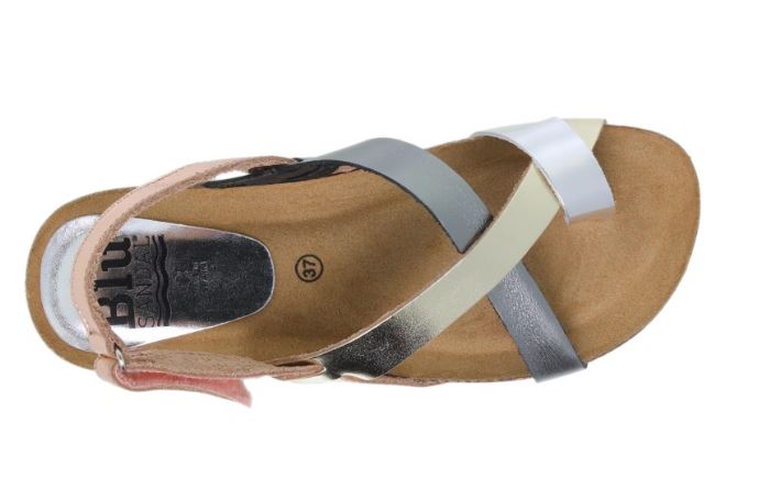 Sandales en cuir semelles  ergonomique blue 7