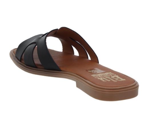 Tong en cuir  noir 4