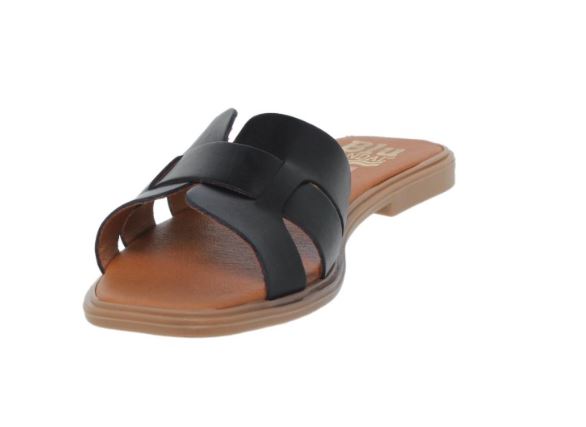 Tong en cuir  noir 2