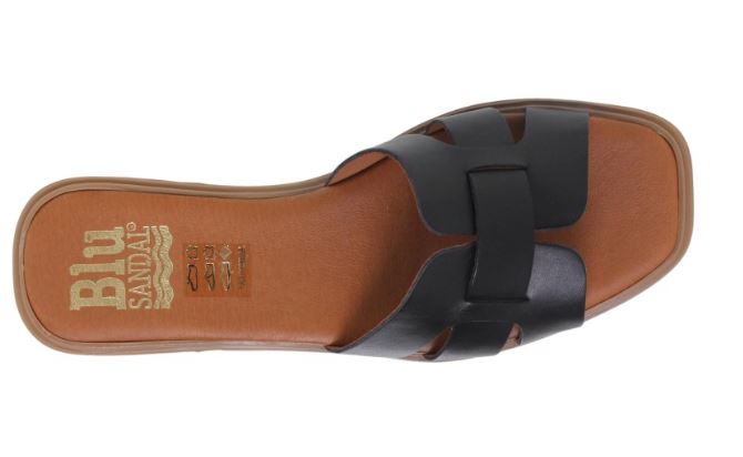 Tong en cuir  noir 3