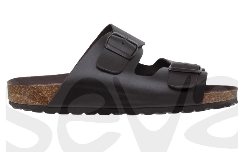 Tong en cuir homme