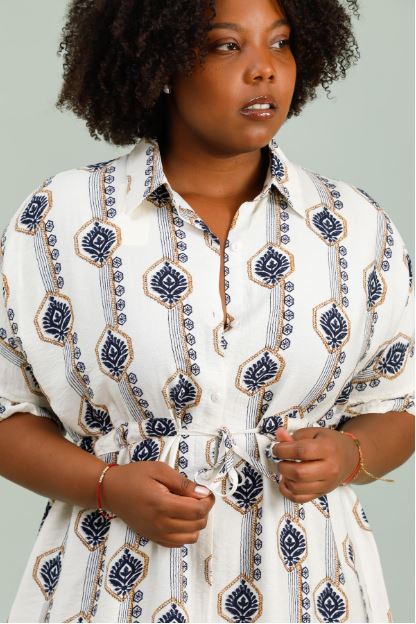 ROBE CHEMISE COURTE GRANDE TAILLE