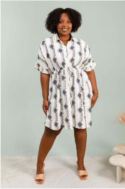 ROBE CHEMISE COURTE GRANDE TAILLE 1