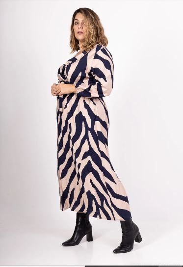 Robe longue imprimée zebré grande taille 2