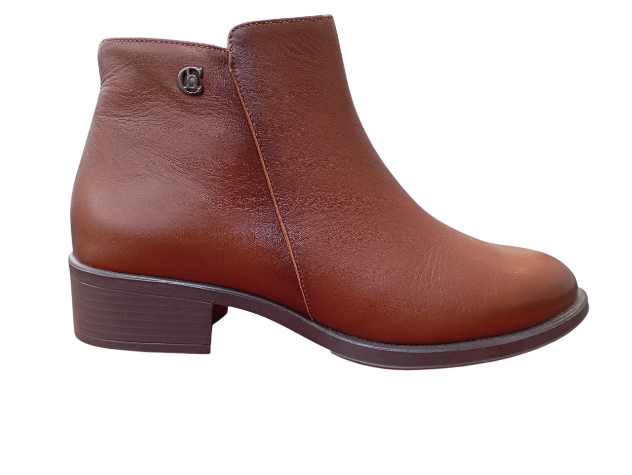 Bottines en cuir chamby MARRON 1-Photoroom