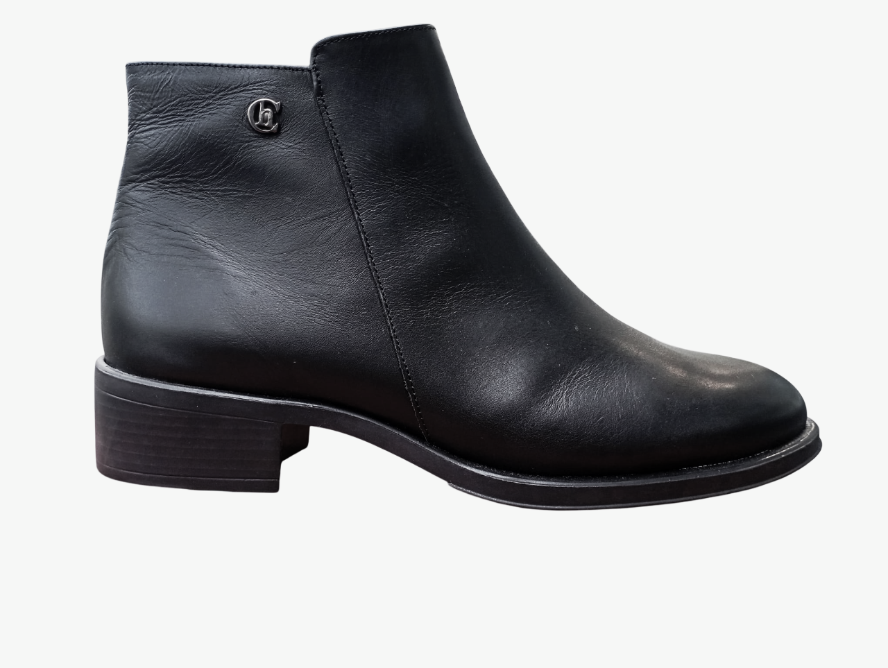 Bottines en cuir chamby NOIR  5-Photoroom