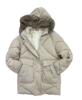 Doudoune beige fille