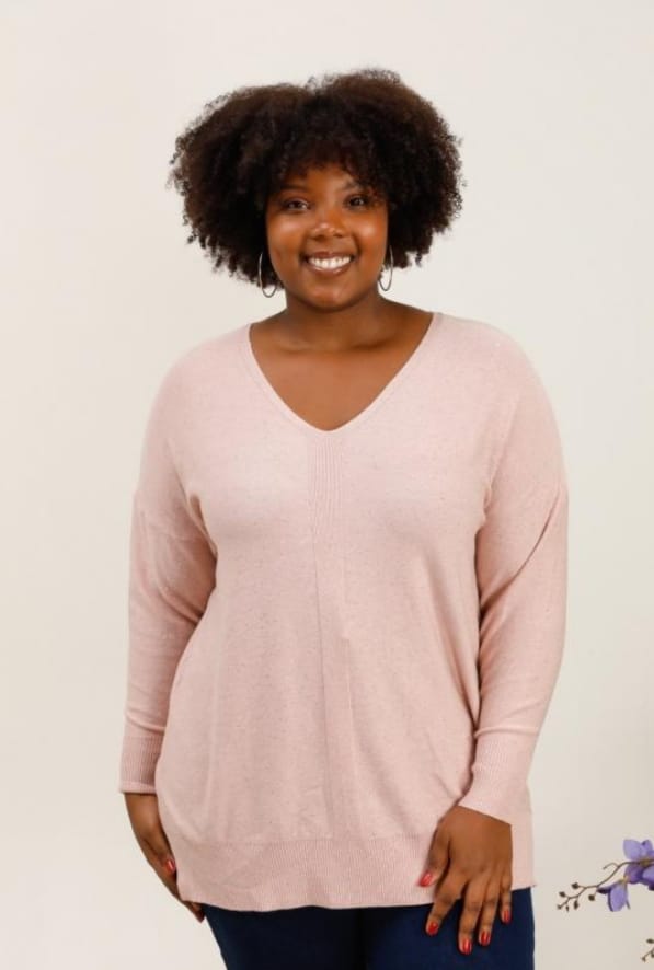 Pull rose pailleté GT
