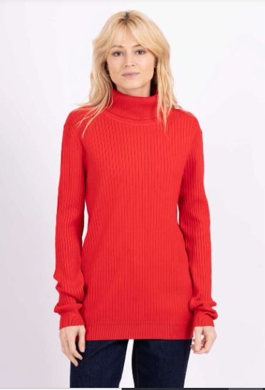 Pull col roulé