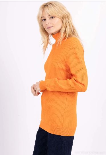 COL ROULE ORANGE FEMME 4 JPG