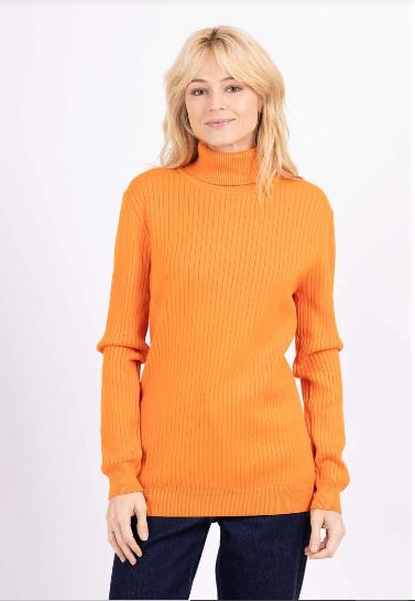 COL ROULE ORANGE FEMME