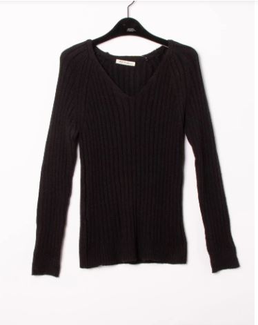 PULL COL V NOIR 2025