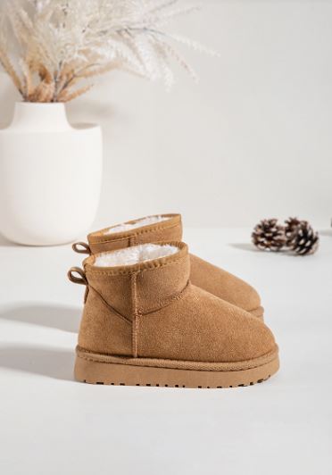 Bottines fourrés camel fille 1
