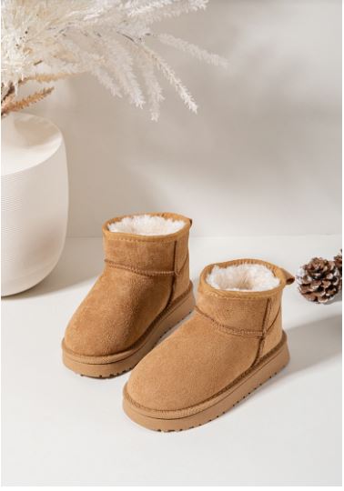 Bottines fourrés camel fille 2