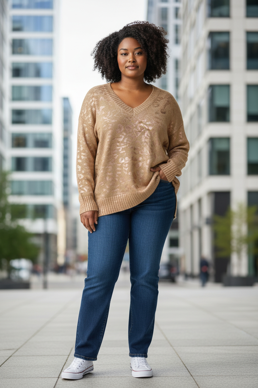 Pull imprimée animal grande taille