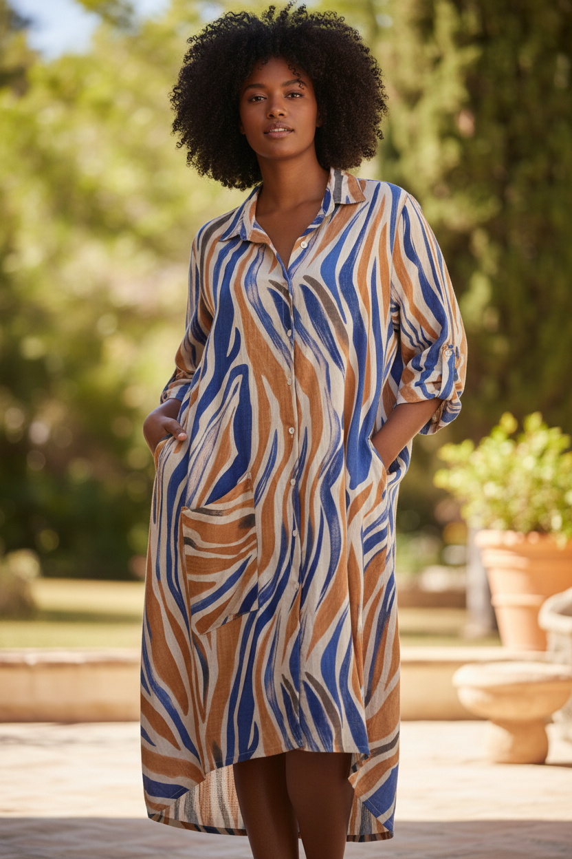 Robe chemise grande taille