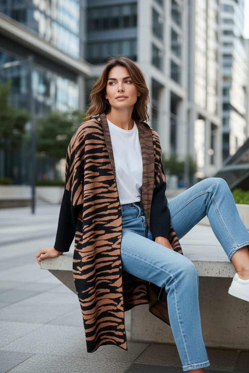 Gilet imprimé animal