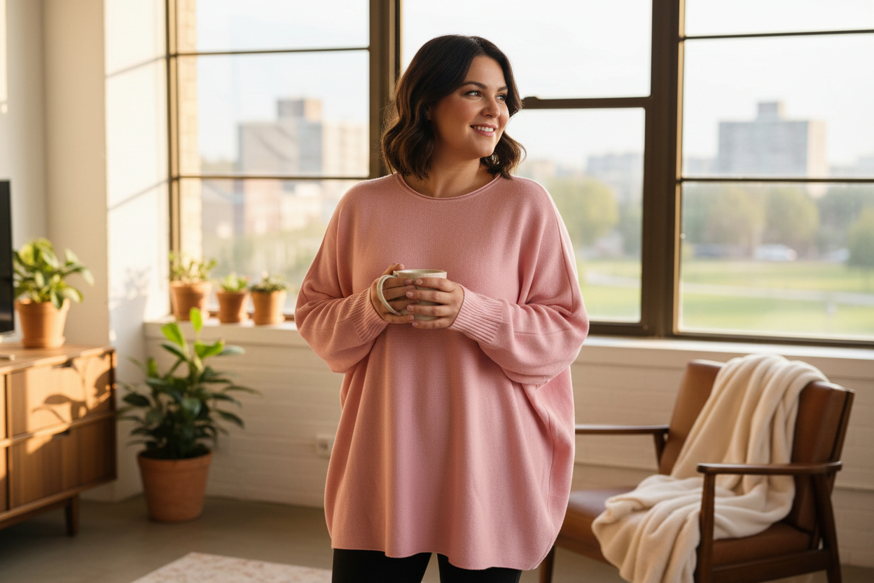 Pull oversize rose GT