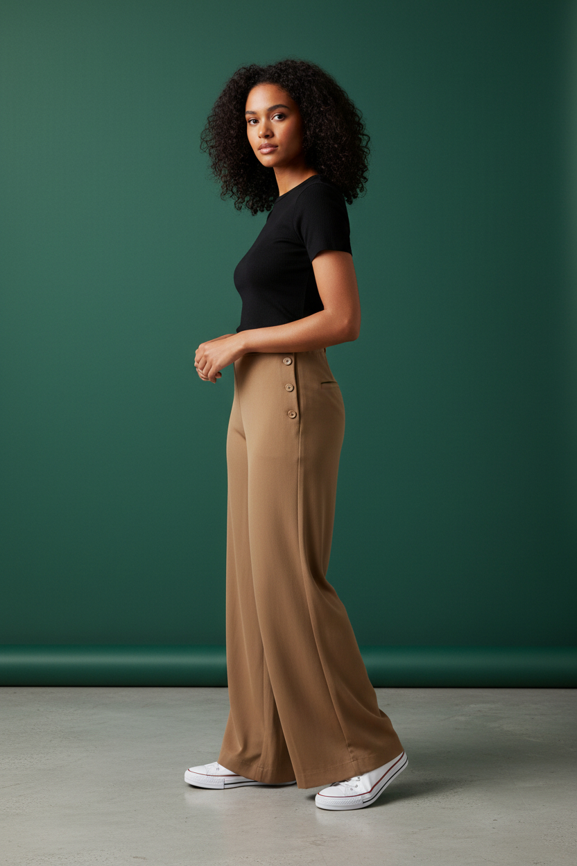 Pantalon style marin évasé 2