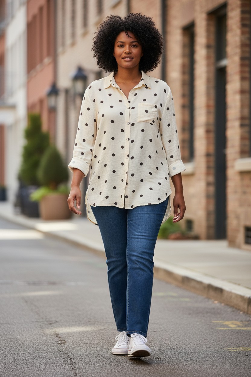 Chemise beige à pois GT 3