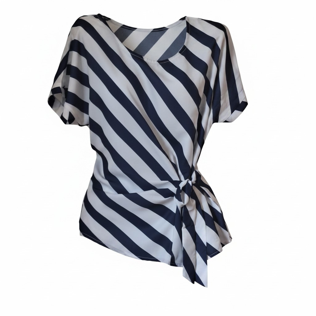 Blouse avec rayures à nouer