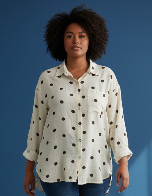 Chemise beige à pois GT 2