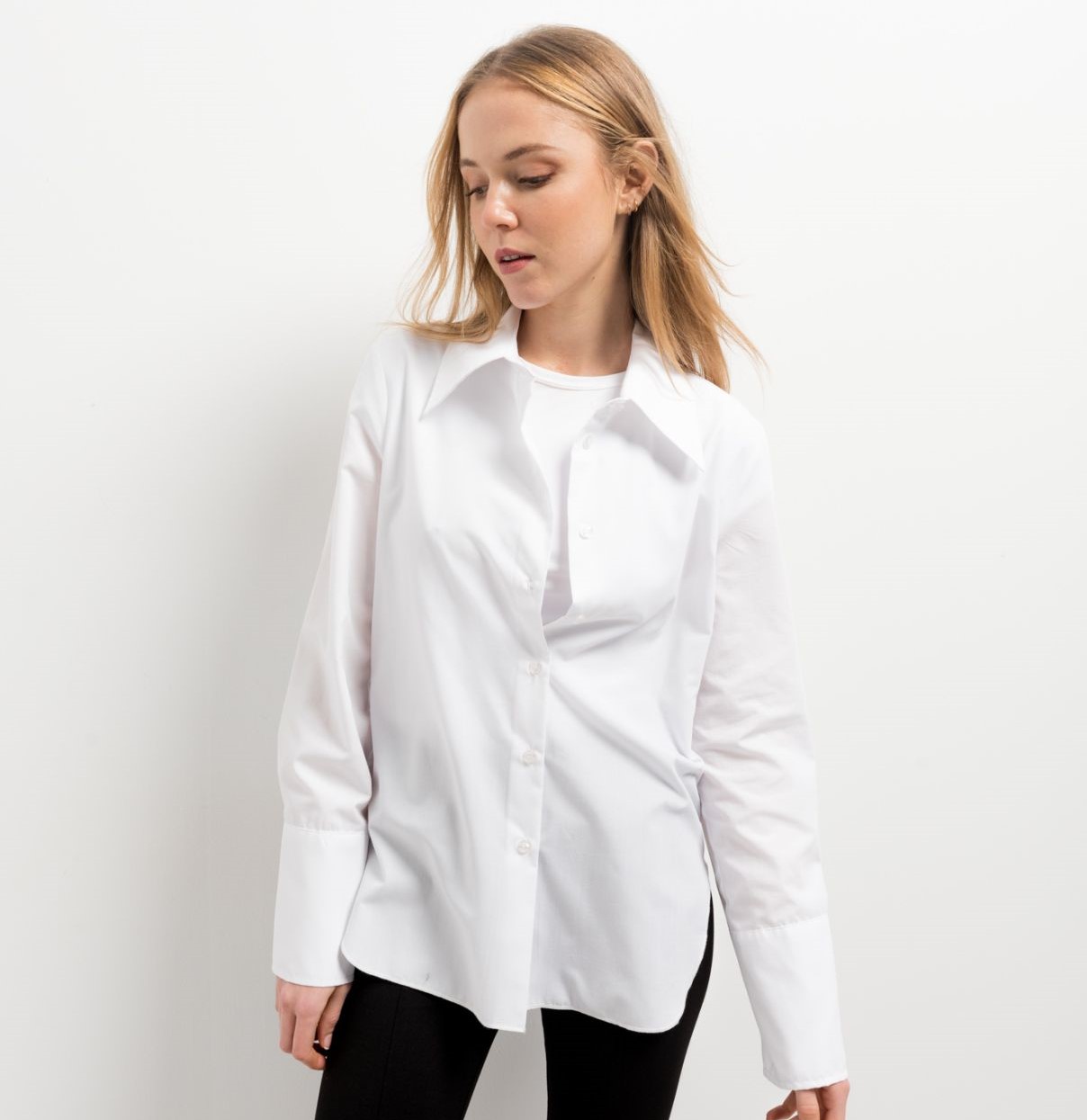 Chemise blanche popeline col XL 3